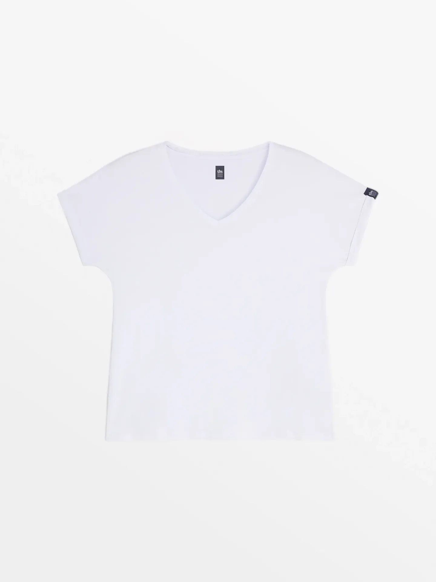 [25TB00006] PROAVER-TEE-SHIRT MC COL V FEMME (Blanc, XS)
