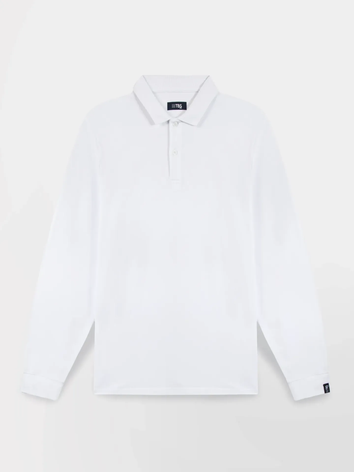 [25TB00049] PROELON-POLO ML UNI 2 BOUTONS UNISEXE (Blanc, S)