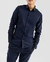 KEFATO-CHEMISE ML COL CLASSIQUE HOMME MARINE