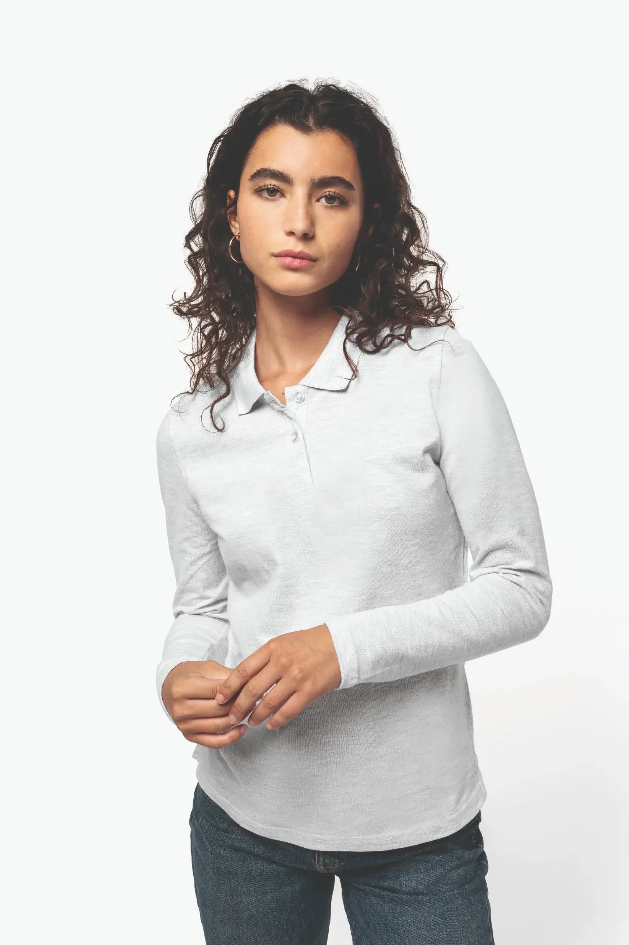 NOVA-POLO ML UNI 2 BOUTONS FEMME