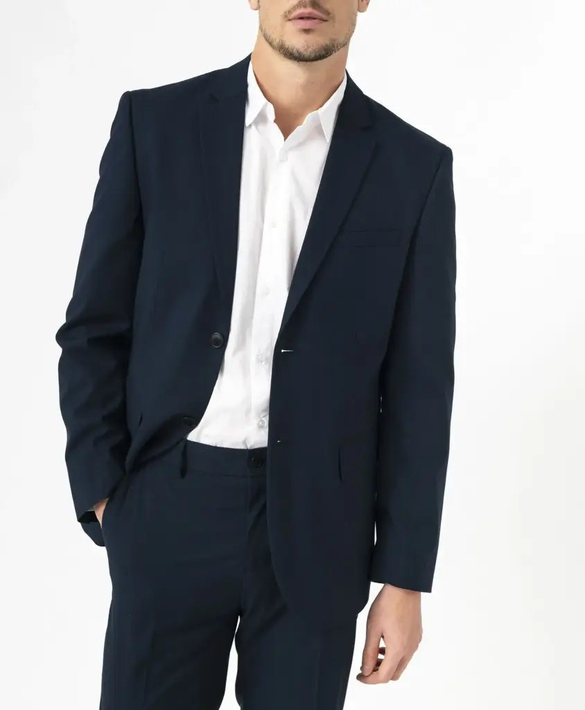 QOBO-VESTE COSTUME COUPE DROITE HOMME BLEU20261314