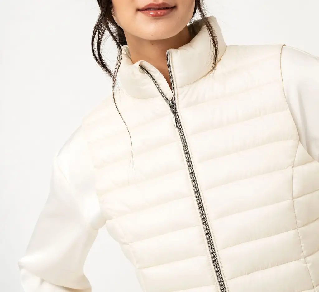 QABOLA-BODYWARMER MATELASSÉ FEMME ECRUE