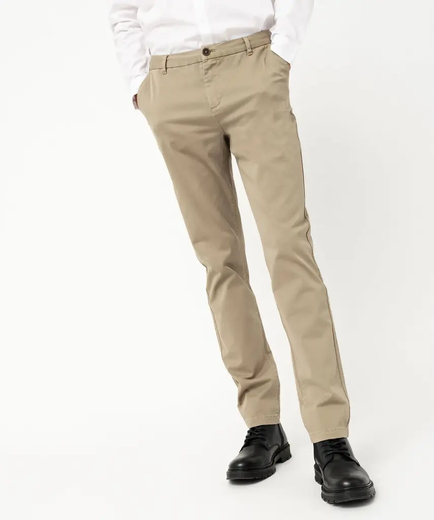 [25GE00110] VLAFF-PANTALON CHINO HOMME TAUPE (36)