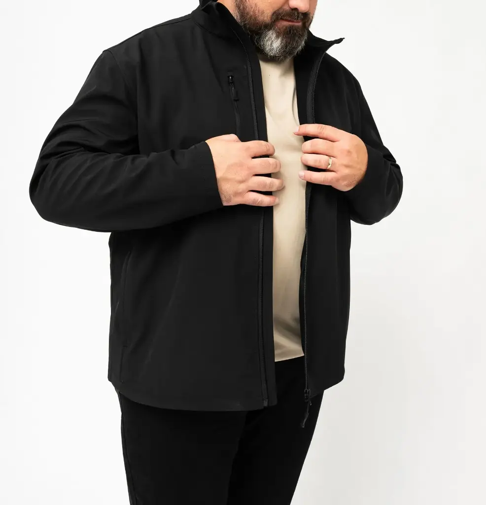 VEFI-VESTE SOFTSHELL UNISEXE NOIR