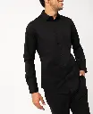 KEFATO-CHEMISE ML COL CLASSIQUE HOMME NOIR