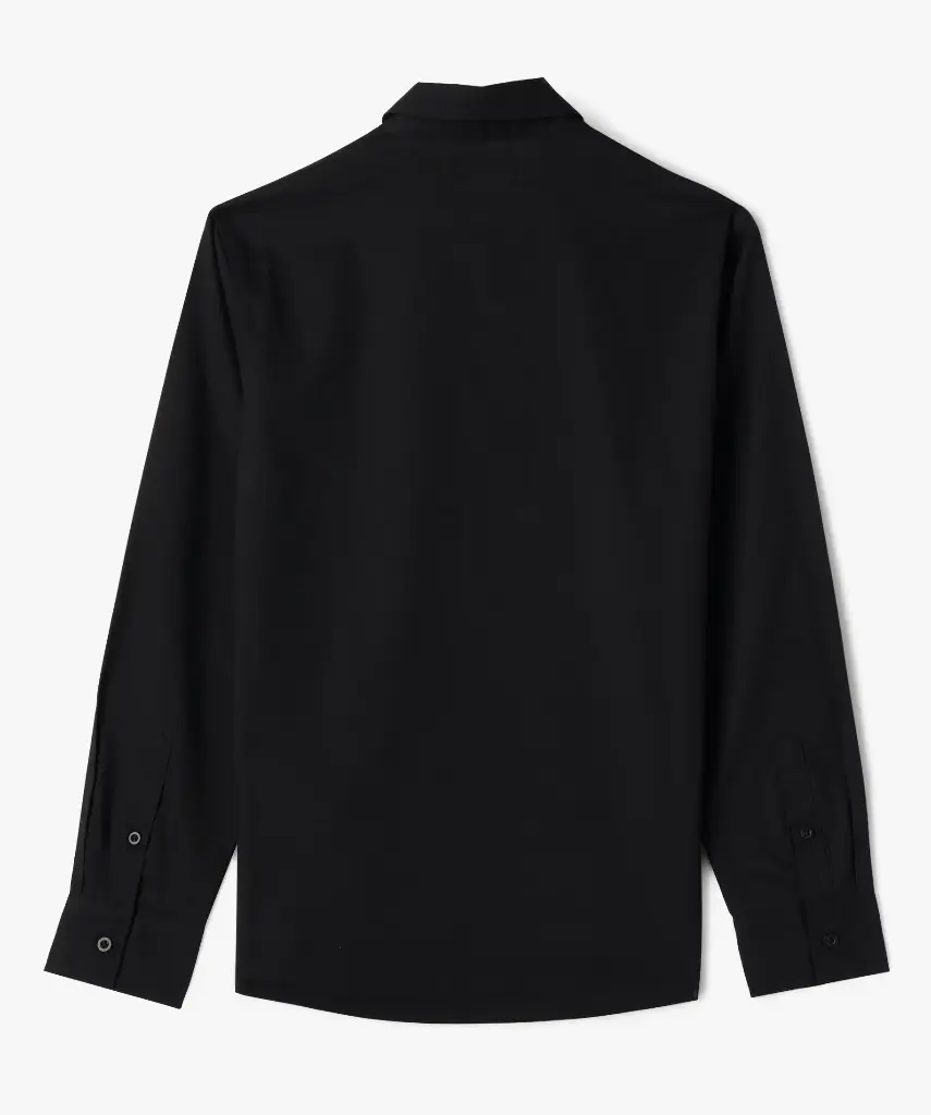 [25GE00016] KIWA-CHEMISE ML COL CLASSIQUE JUNIOR NOIR (10 ans)