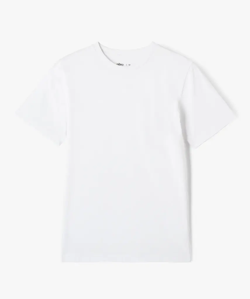 [25GE00008] HABA-TEE-SHIRT MC COL ROND JUNIOR BLANC (10 ans)