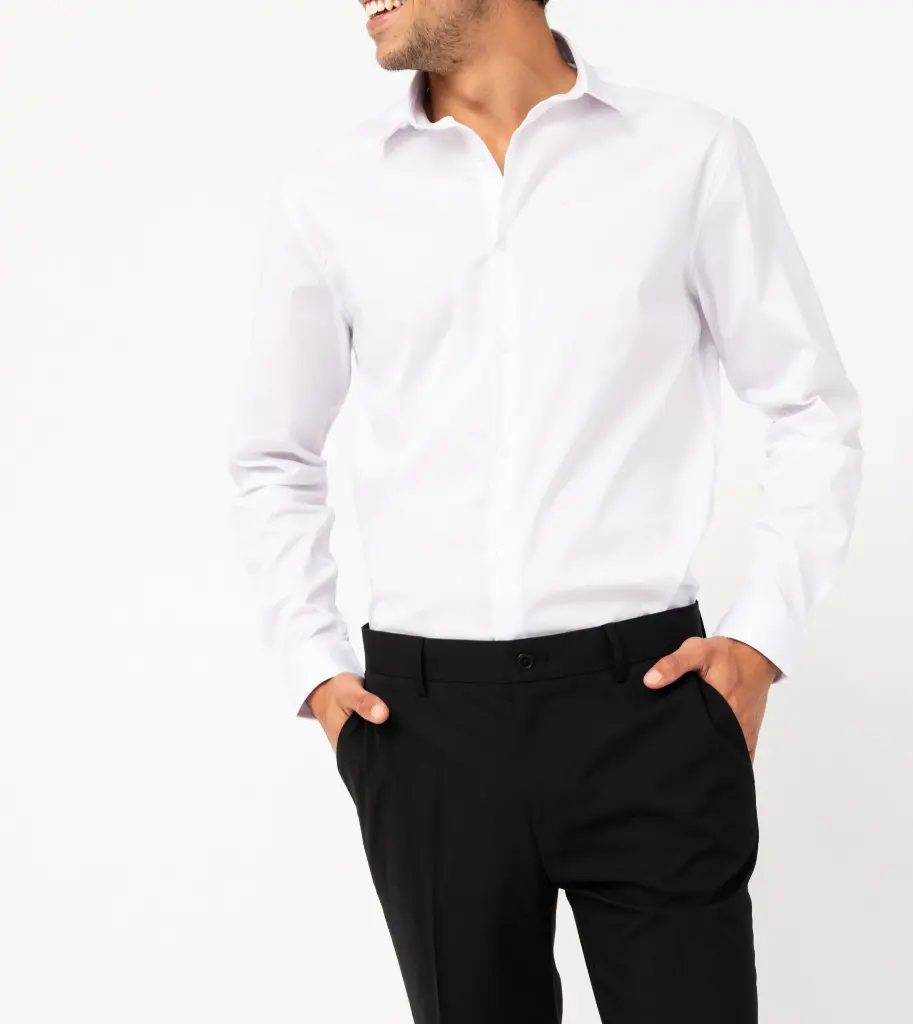 QELA-CHEMISE ML COL CLASSIQUE HOMME BLANC