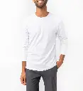 OKATIMI-TEE-SHIRT ML COL ROND HOMME BLANC20261314