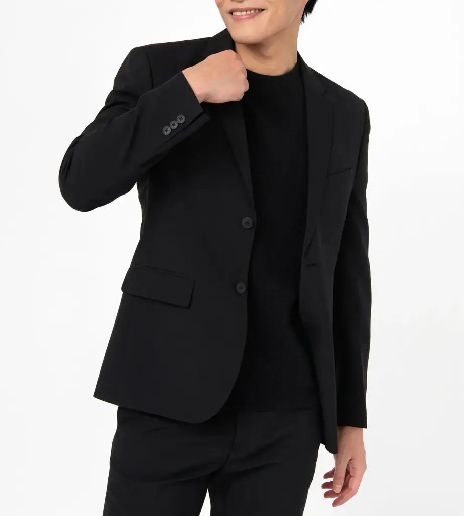 [25GE00124] XVEST-VESTE COSTUME COUPE DROITE HOMME NOIR (44)