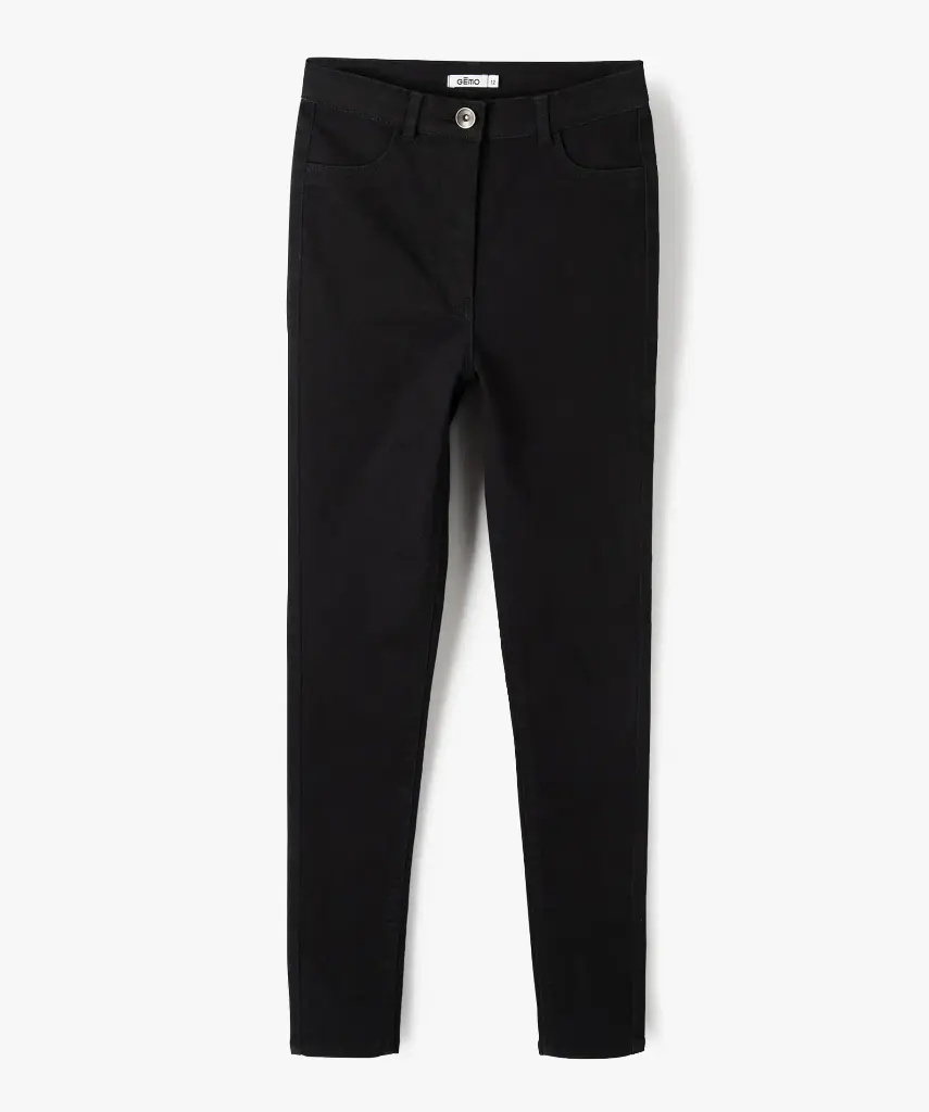 [25GE00030] OAMBY-PANTALON FILLE JUNIOR NOIR (10 ans)