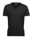 VEXO - Tee-shirt à manches courtes avec col V 