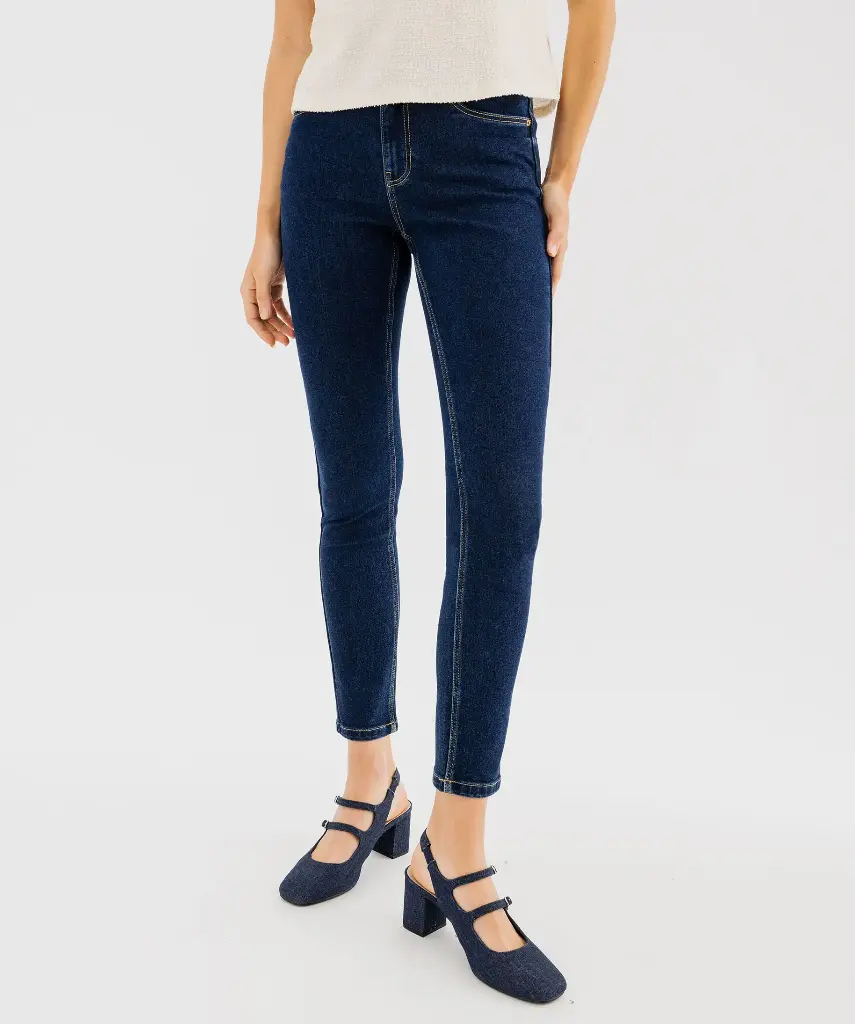 PABINE-PANTALON JEAN FEMME BLEU