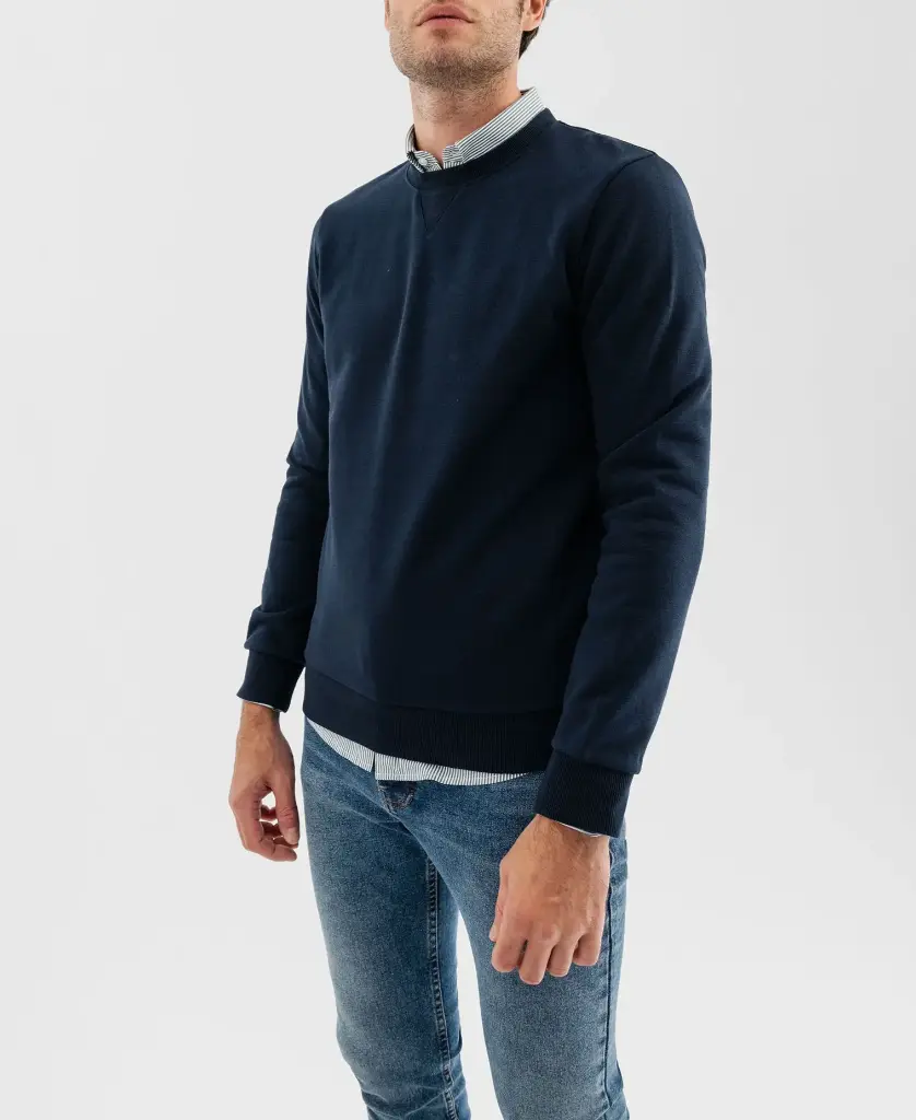 PAFFA-SWEAT COL ROND HOMME BLEU20261314 (S)