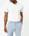 PONABOLO210-POLO MC UNI 2 BOUTONS HOMME BLANC