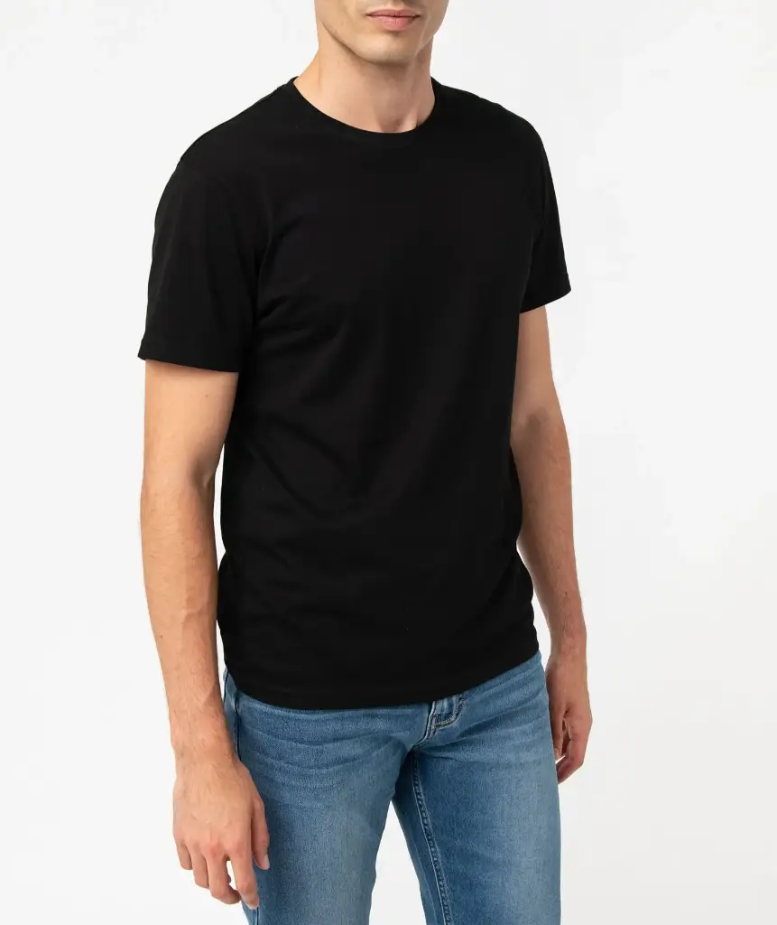 PONAC-TEE-SHIRT MC COL ROND HOMME NOIR20261314 (XS)