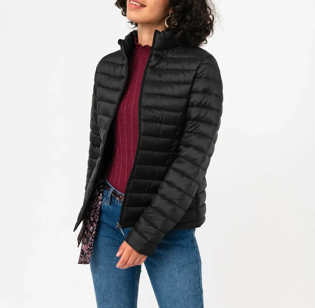 QABARO-DOUDOUNE MATELASSÉ FEMME NOIR20261314 (S)