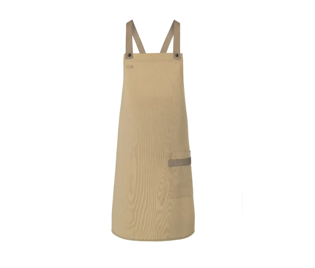 [26IMKYLS38] BIBA-TABLIER LONG AVEC POCHE UNISEXE (Beige)