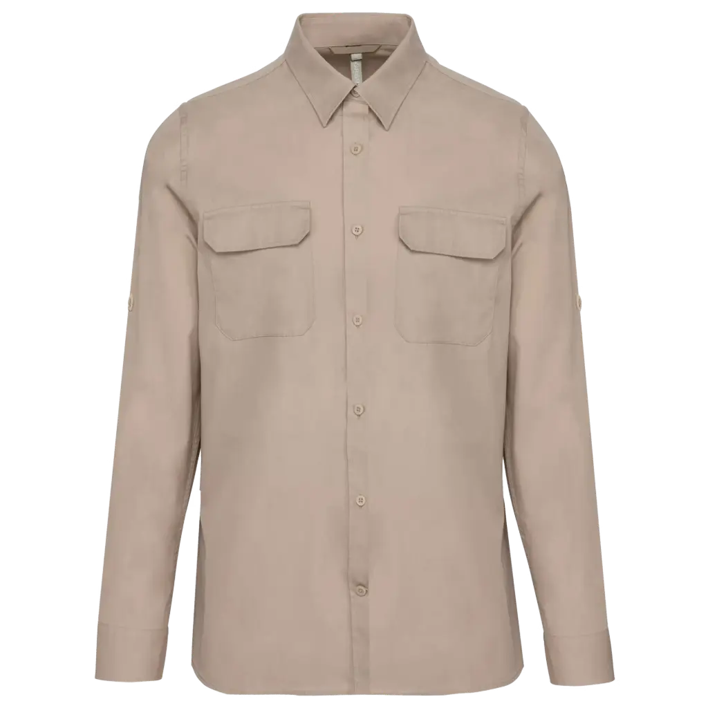 [26TOK590] SAFRI-CHEMISE ML SAFARI HOMME (Beige, S)