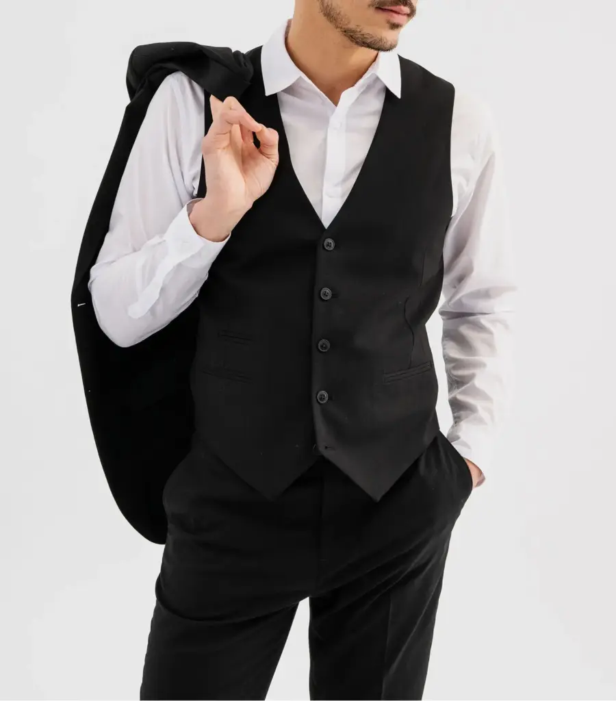 QOBOLOPRO-GILET COSTUME COUPE DROITE HOMME