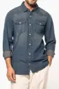 GALICIO-CHEMISE ML DENIM HOMME