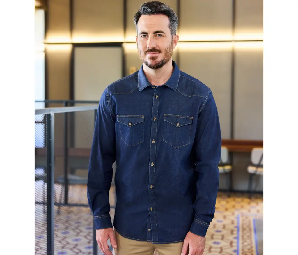 DANO-CHEMISE ML DENIM HOMME