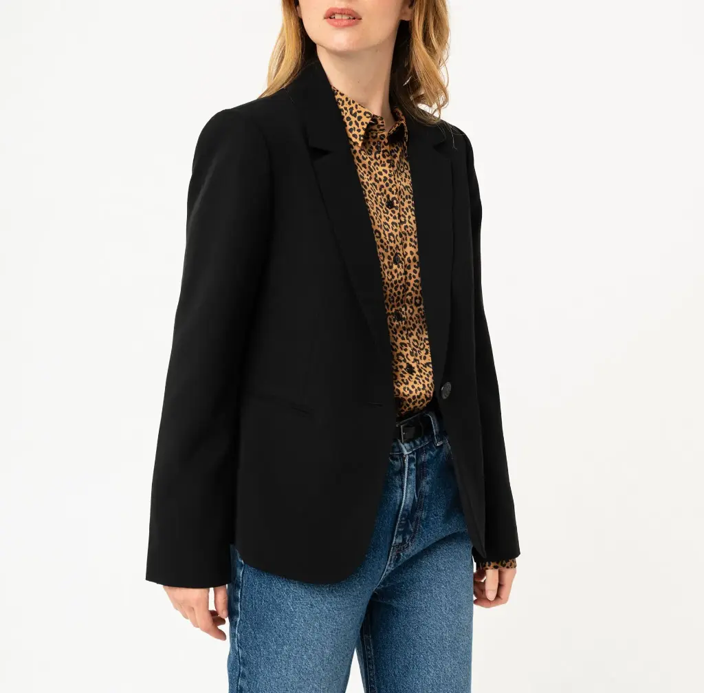 SAGAD-VESTE COSTUME COUPE CINTRÉE FEMME NOIR (32)