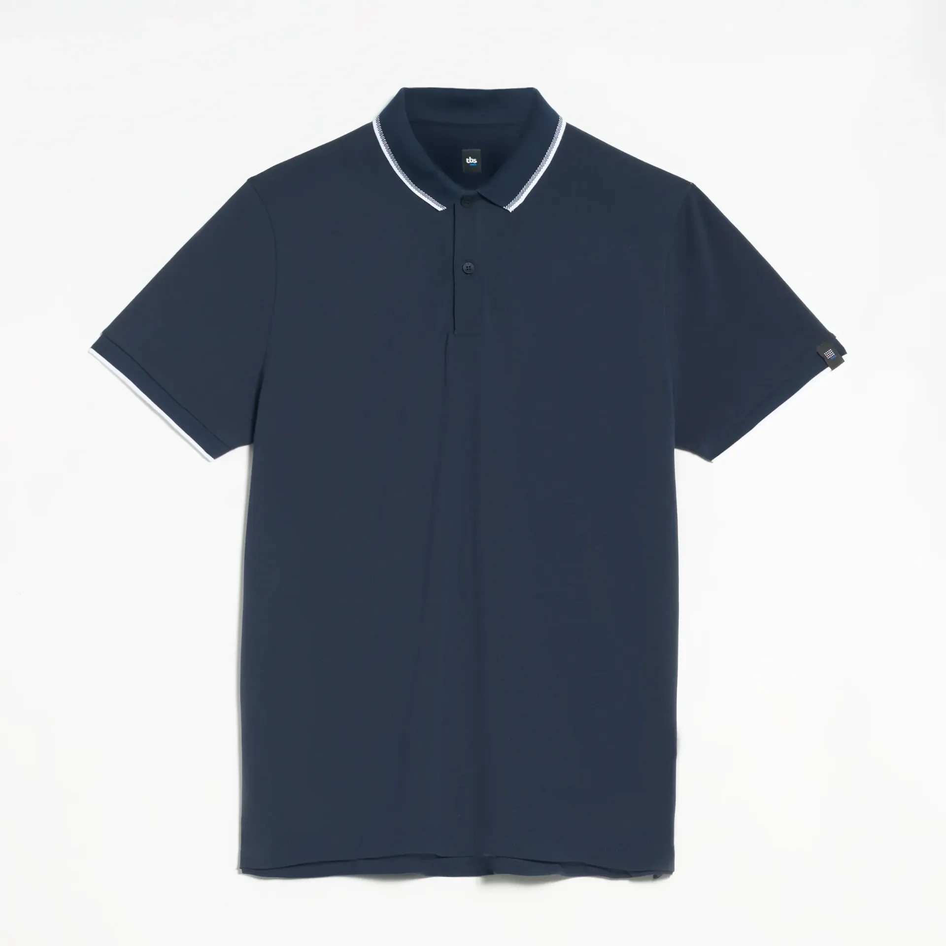 [OFFREPOL-14032] OFFREPOL-POLO MC HOMME LISERÉ (Bleu, S)