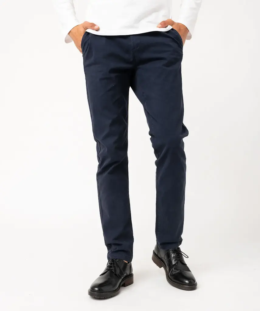 [25GE00108] VLAFF-PANTALON CHINO HOMME BLEU (36)
