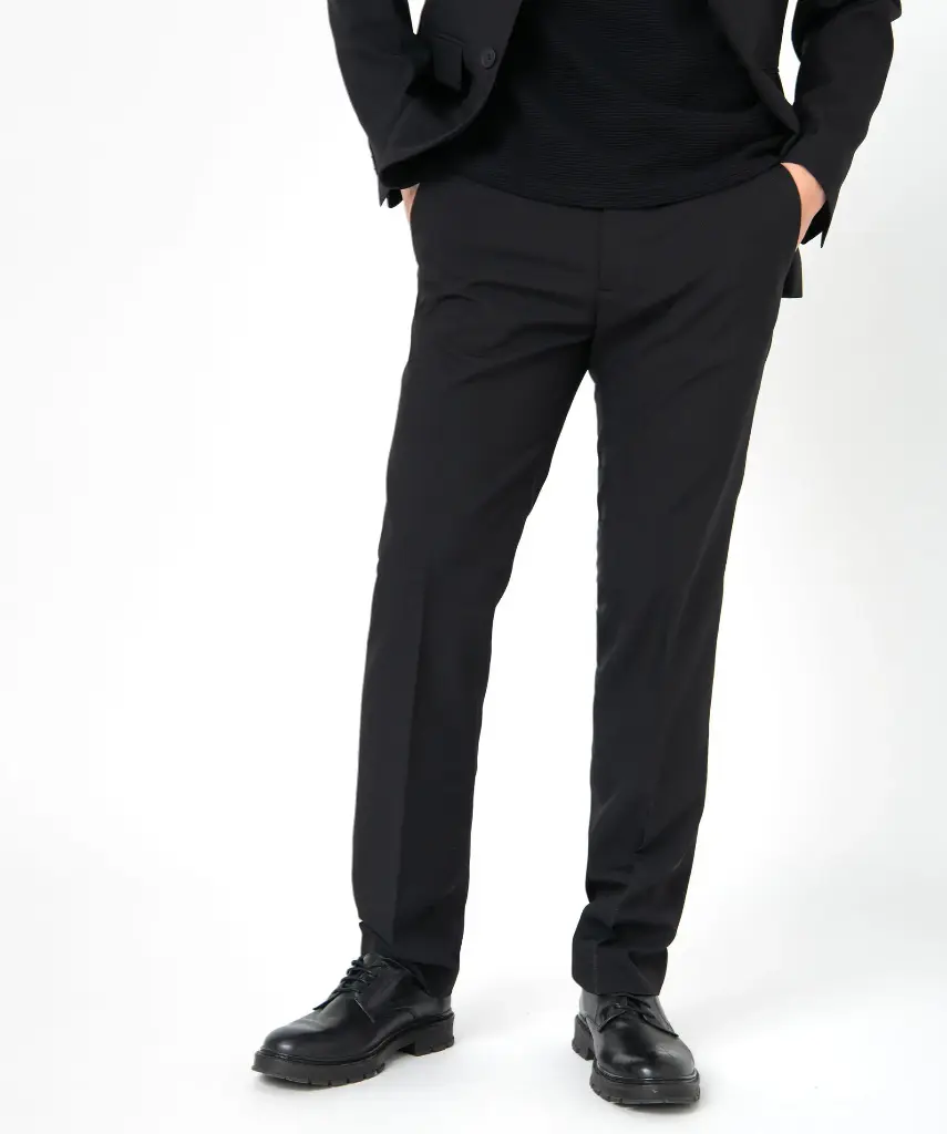 [25GE00123] XPANT-PANTALON COSTUME COUPE DROITE HOMME NOIR (36)