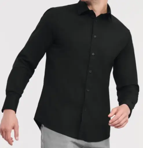 FITTED (JZ946) Chemise Noire