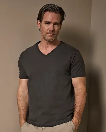 VEXO - Tee-shirt à manches courtes avec col V 